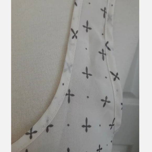 Eyeshadow NWT Sm White Flowing Whimsy SHEER SLEEVELESS TUNIC HI-LO FEMME Y2K - Picture 8 of 15